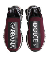 Dolce & Gabbana Maroon Slip On Sorrento Men Sneakers Shoes