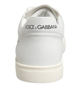 Dolce & Gabbana White Prince Leather Low Top Men Sneakers Shoes