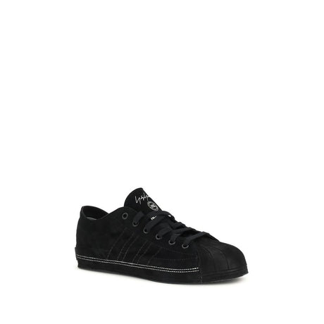 Y-3 Black Leather Low Top Sneakers