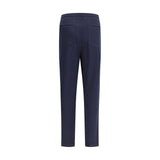 Brunello Cucinelli Blue Cashmere Casual Pants