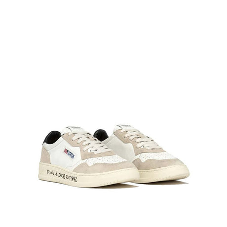 Autry White Goatskin Low Top Sneakers