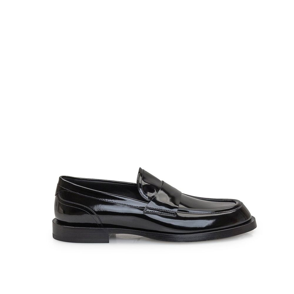 Dolce & Gabbana Black Calfskin Slip-On Loafers