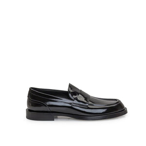 Dolce & Gabbana Black Calfskin Slip-On Loafers