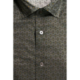 Bagutta Green Cotton Men's Slim Shirt