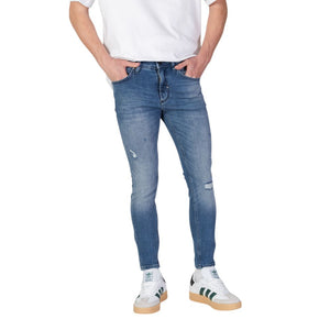 Antony Morato Blue Cotton Skinny Jeans