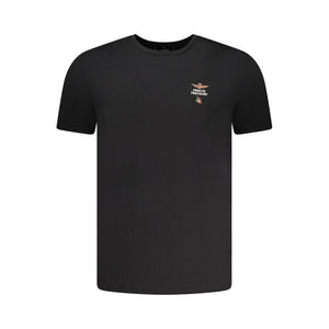 Aeronautica Militare Black Cotton Men's T-Shirt