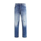 Diesel Blue Cotton Slim Fit Jeans