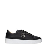 Philipp Plein Black Leather Low Top Sneakers