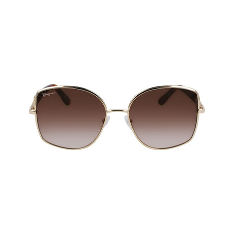 Ferragamo Gold Metal Sunglasses