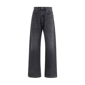 Margiela Black Cotton High-Waisted Jean