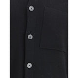 Cruna Black Fleece Wool Coat