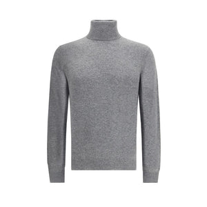Aragona Cashmere Gray Merino Wool Turtleneck