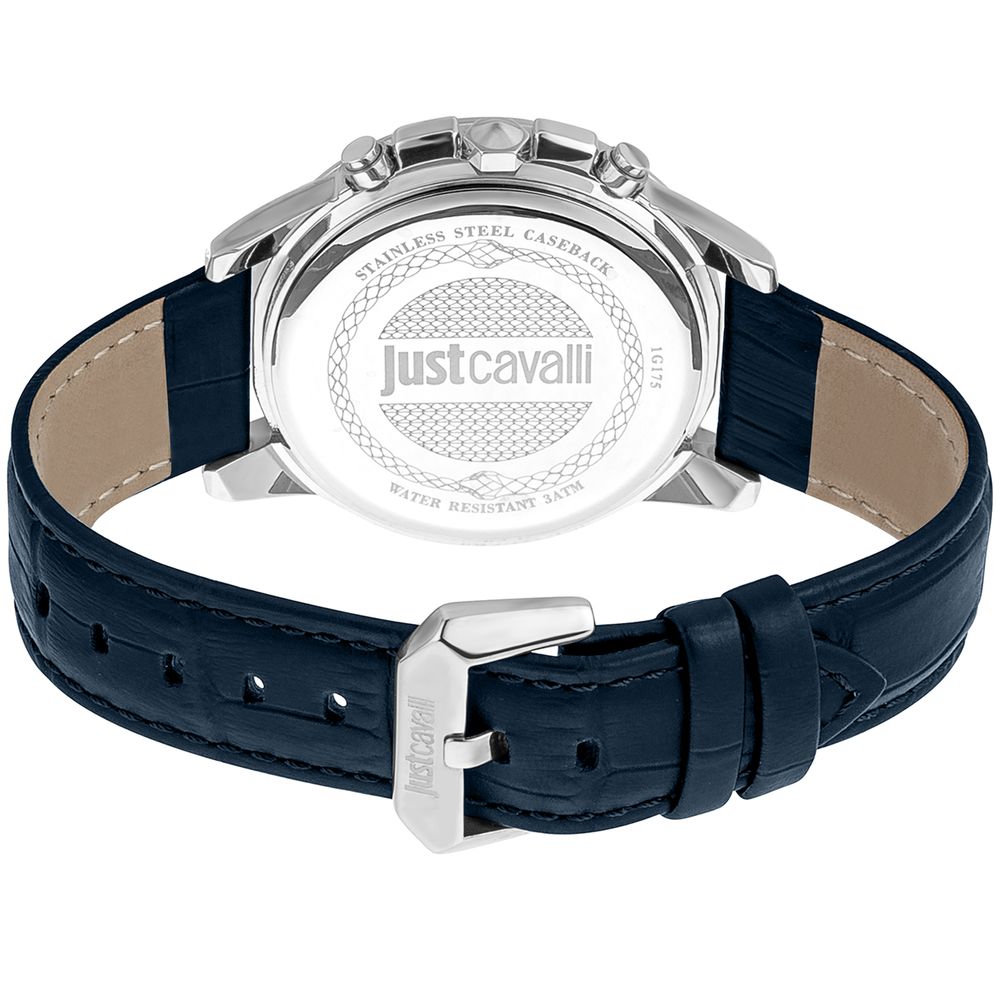 Just Cavalli Black Leather Bracelet Watch
