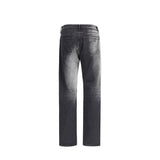 MM6 Black Cotton Straight-Leg Jeans