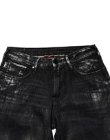 Emporio Armani Black Washed Slim Fit Men Denim Cotton Jeans