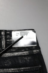 Emporio Armani Black Washed Slim Fit Men Denim Cotton Jeans