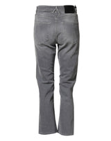 CYCLE Gray Tattered Mid Waist Men Straight Denim Trouser Jeans
