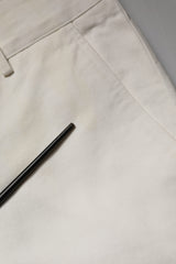 Daniele Alessandrini White Cotton Straight Chino Trouser Pants
