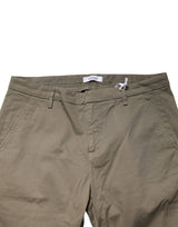 Dondup Beige Cotton Stretch Straight Chino Men Trouser Pants