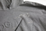 Dolce & Gabbana Gray Logo Cotton Hooded Sweatshirt Sweater