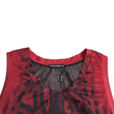 Dolce & Gabbana Red Leopard Print Sleeveless Men Tank T-shirt