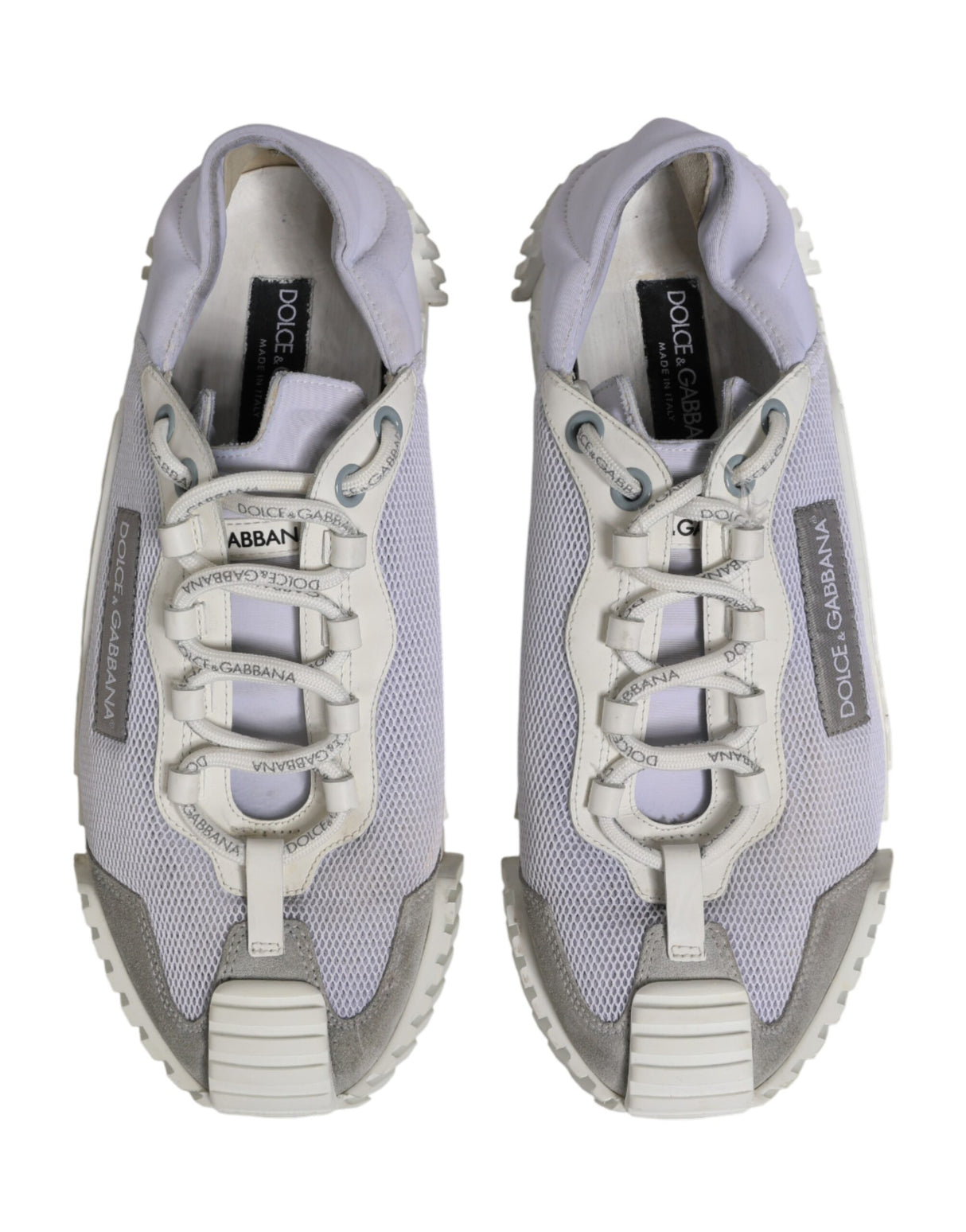 Dolce & Gabbana White Lace Up Low Top NS1 Sneakers Men Shoes