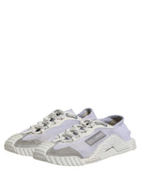 Dolce & Gabbana White Lace Up Low Top NS1 Sneakers Men Shoes