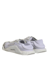 Dolce & Gabbana White Lace Up Low Top NS1 Sneakers Men Shoes