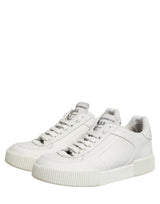 Dolce & Gabbana White MIAMI Calf Low Top Men Sneakers  Shoes