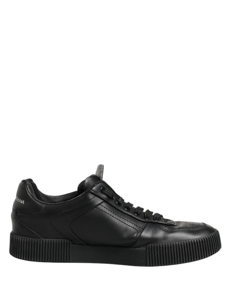 Dolce & Gabbana Black MIAMI Calf Low Top Men Sneakers  Shoes