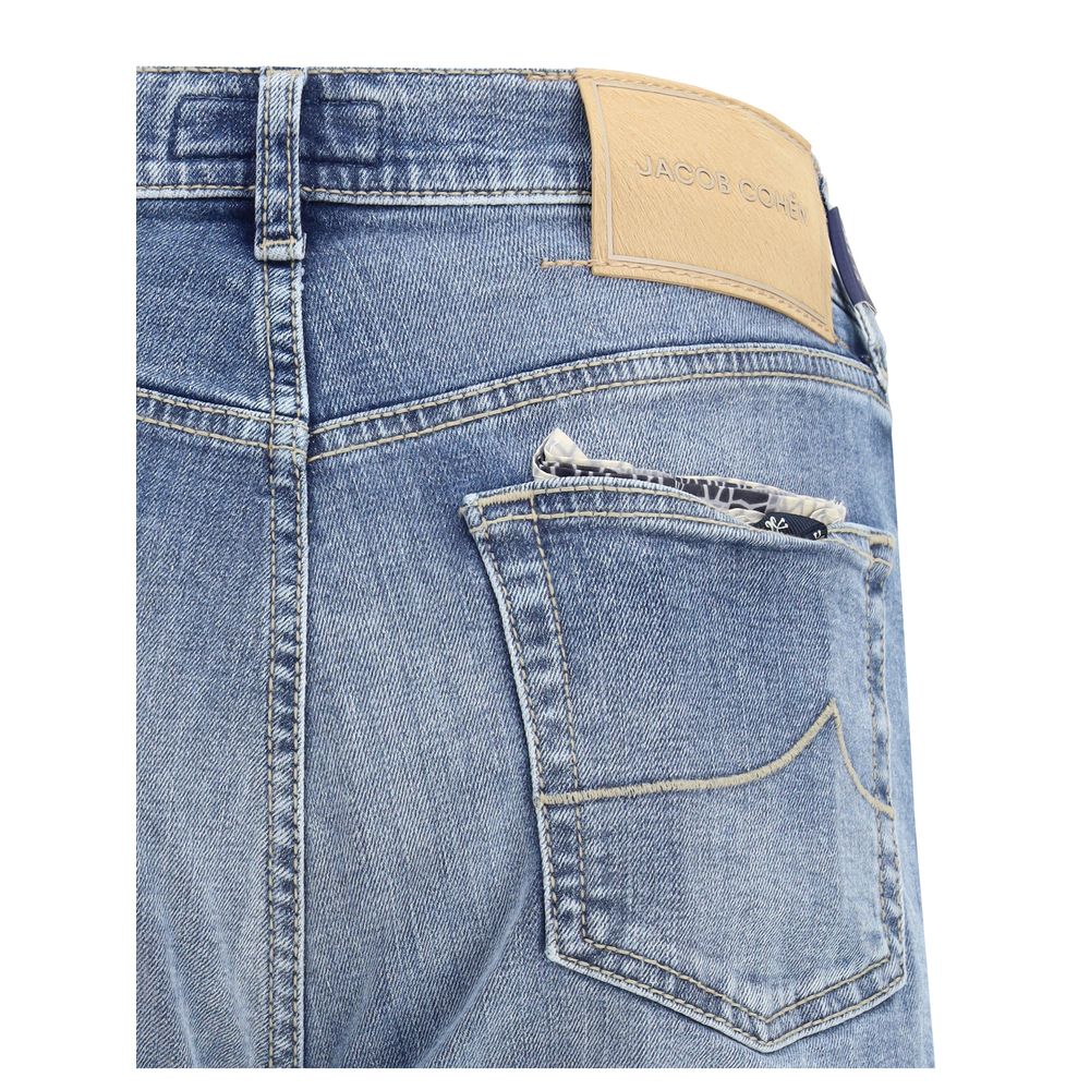 Jacob Cohen Blue Cotton Relaxed Fit Jeans
