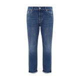 Brunello Cucinelli Blue Cotton Straight-Leg Jeans