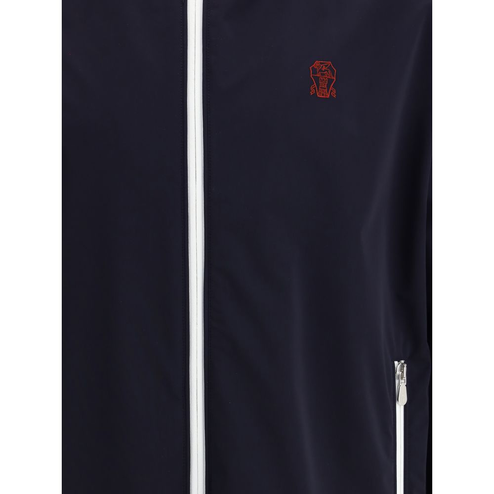 Brunello Cucinelli Blue Polyamide Shell Jacket