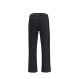 Represent Black Cotton Straight-Leg Jeans