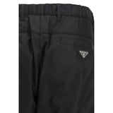 Prada Black Recycled Polyamide Casual Pants
