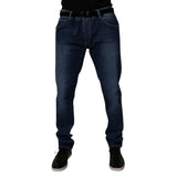 Dolce & Gabbana Blue Washed Cotton Stretch SkinnyDenim Jeans