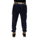 Dolce & Gabbana Blue Nylon Jogger Mid Waist Trouser Pants