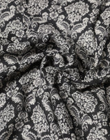 Dolce & Gabbana Black White Damask Patterned Lace Men Scarf