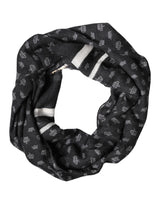 Dolce & Gabbana Black Crown Cashmere Neck Wrap Shawl Scarf