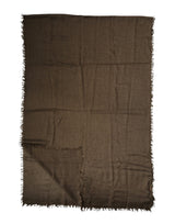 Dolce & Gabbana Brown Cashmere Knit Neck Wrap Shawl  Scarf