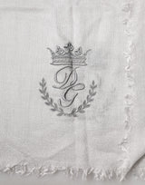 Dolce & Gabbana Gray Cashmere Knit Neck Wrap Shawl Scarf