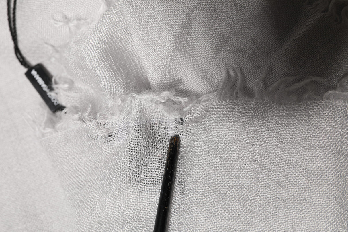 Dolce & Gabbana Gray Cashmere Knit Neck Wrap Shawl Scarf