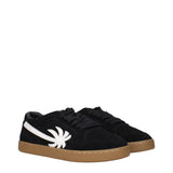Palm Angels Black Leather Low Top Sneakers