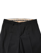 Dolce & Gabbana Black Wool Formal Dress Men Trouser Pants