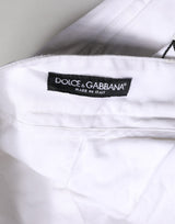 Dolce & Gabbana White Cotton Men Cargo Denim Trouser Jeans