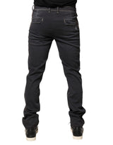 Jeckerson Dark Gray Mid Waist Skinny Fit Men Denim Trouser Jeans