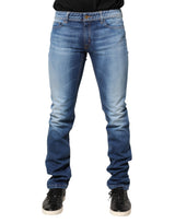 Just Cavalli Blue Washed Mid Waist Skinny Denim Trouser Jeans