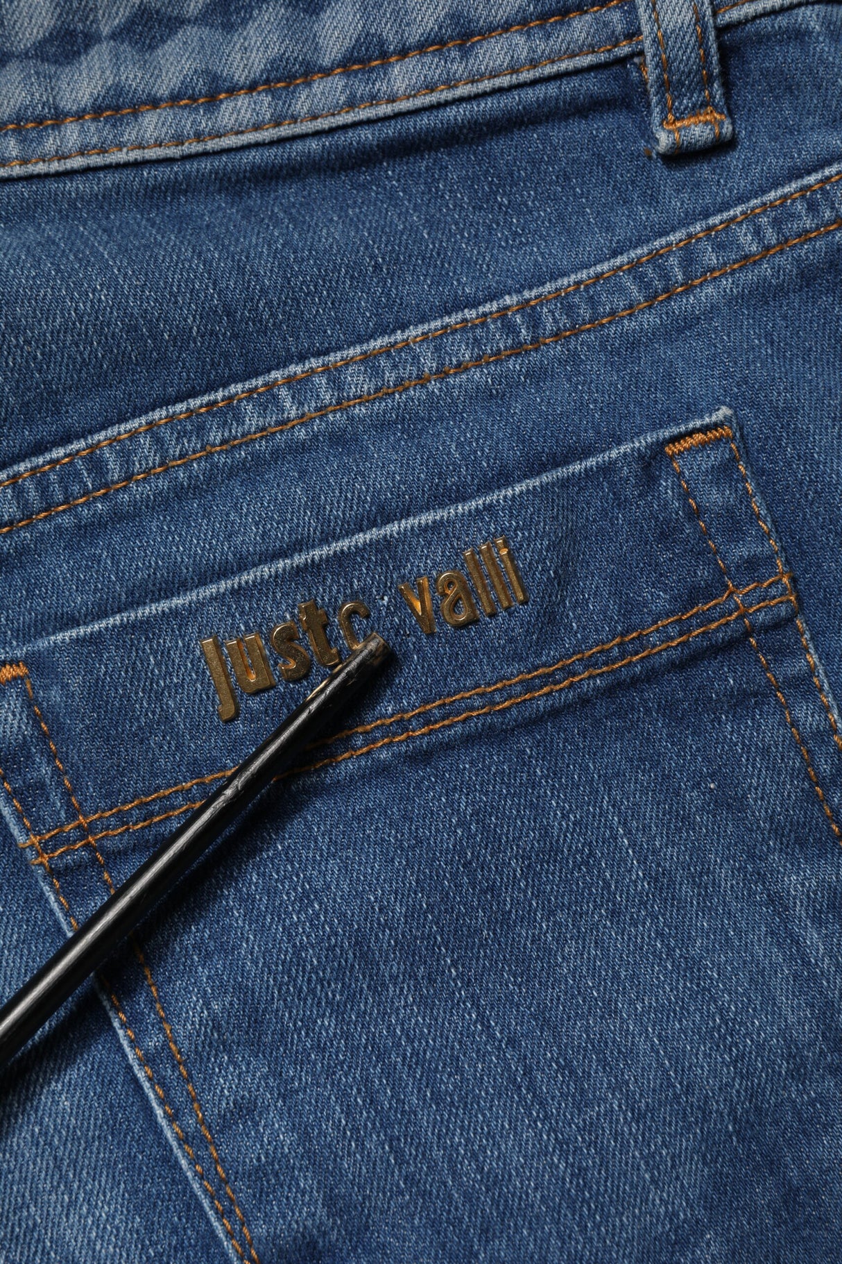 Just Cavalli Blue Washed Mid Waist Skinny Denim Trouser Jeans