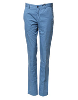 Daniele Alessandrini Blue Cotton Mid Waist Straight Men Denim Jeans