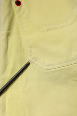 Jeckerson Yellow Mid Waist Straight Fit Men Denim Trouser Jeans